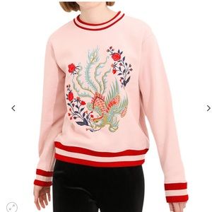 EUC Sandro Embroidered Floral Sweatshirt